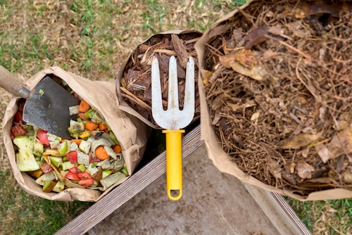 Organic waste and materials for making compost