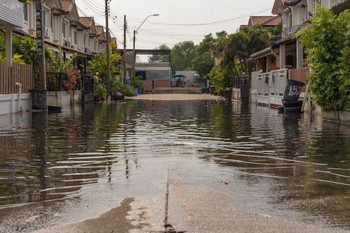 Genangan air akibat banjir